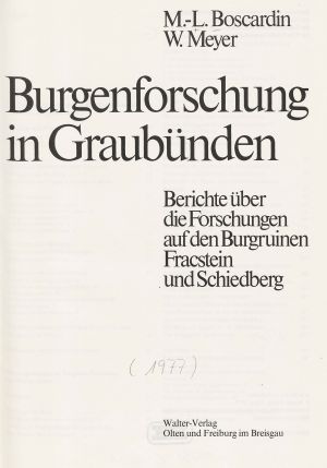 Cover: Burgenforschung in Graubünden