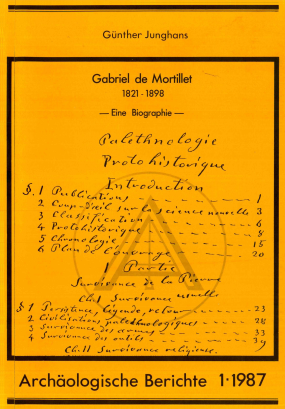 Cover: Gabriel de Mortillet 1821-1898