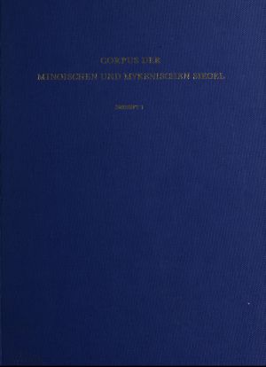 Cover of 'Studien zur minoischen und helladischen Glyptik'
